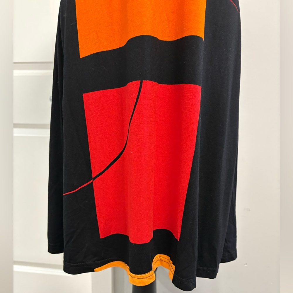 Joseph Ribkoff Abstract Yellow, Orange, Red Sheath Mini Dress - 10 - Picture 5 of 10